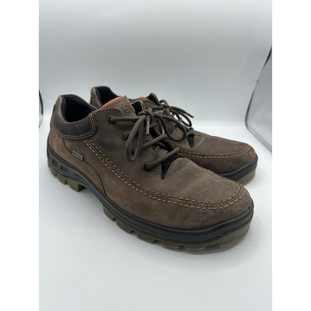 ECCO Track II Low Gore-Tex Brown Leather Hiking Shoes Men EU 45 US 11-11.5